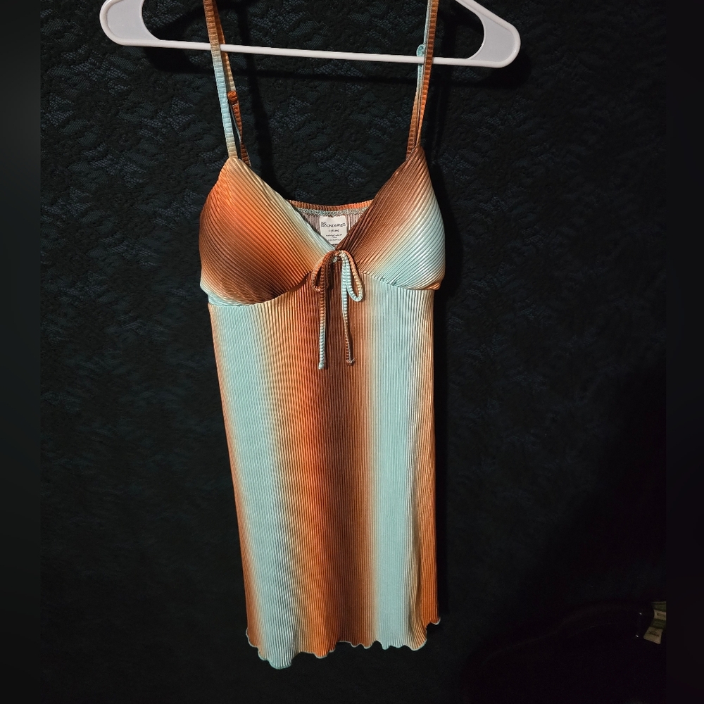 No Boundaries Striped Orange and Blue Dress